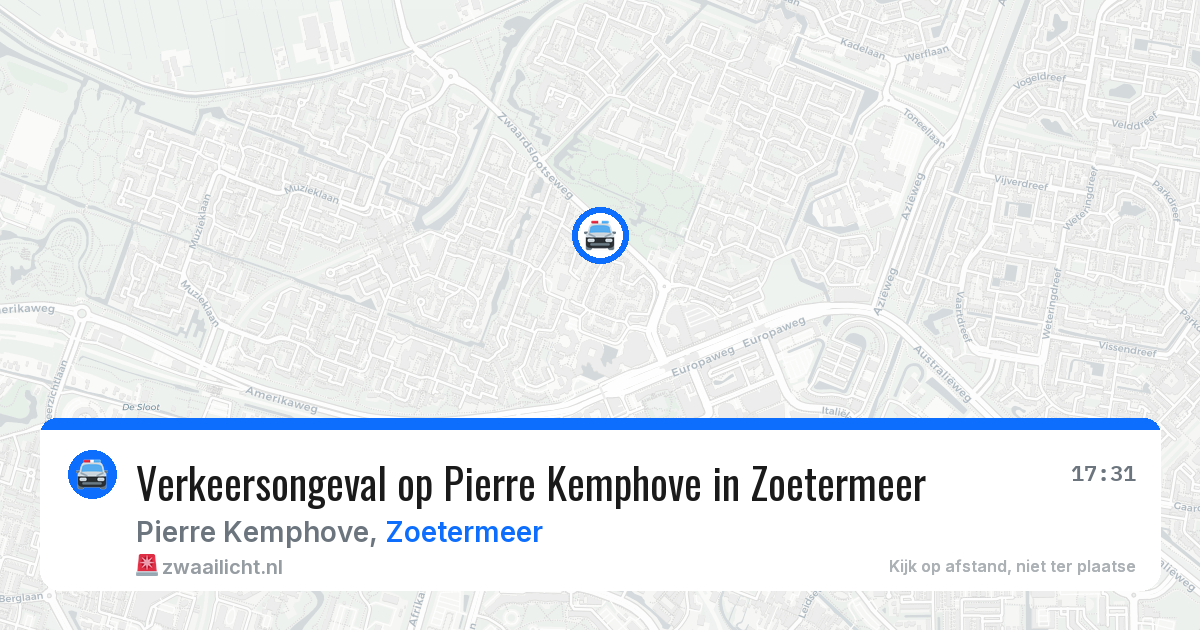 Verkeersongeval op Pierre Kemphove in Zoetermeer — 30 jun 2026