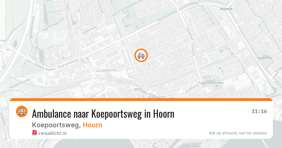 Ambulance naar Koepoortsweg in Hoorn — 24 jun 2026