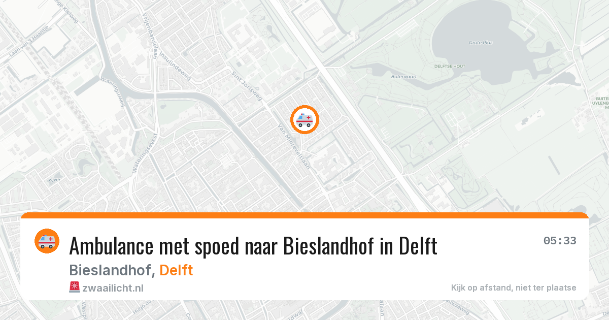 Ambulance met spoed naar Bieslandhof in Delft — 30 jan 2026