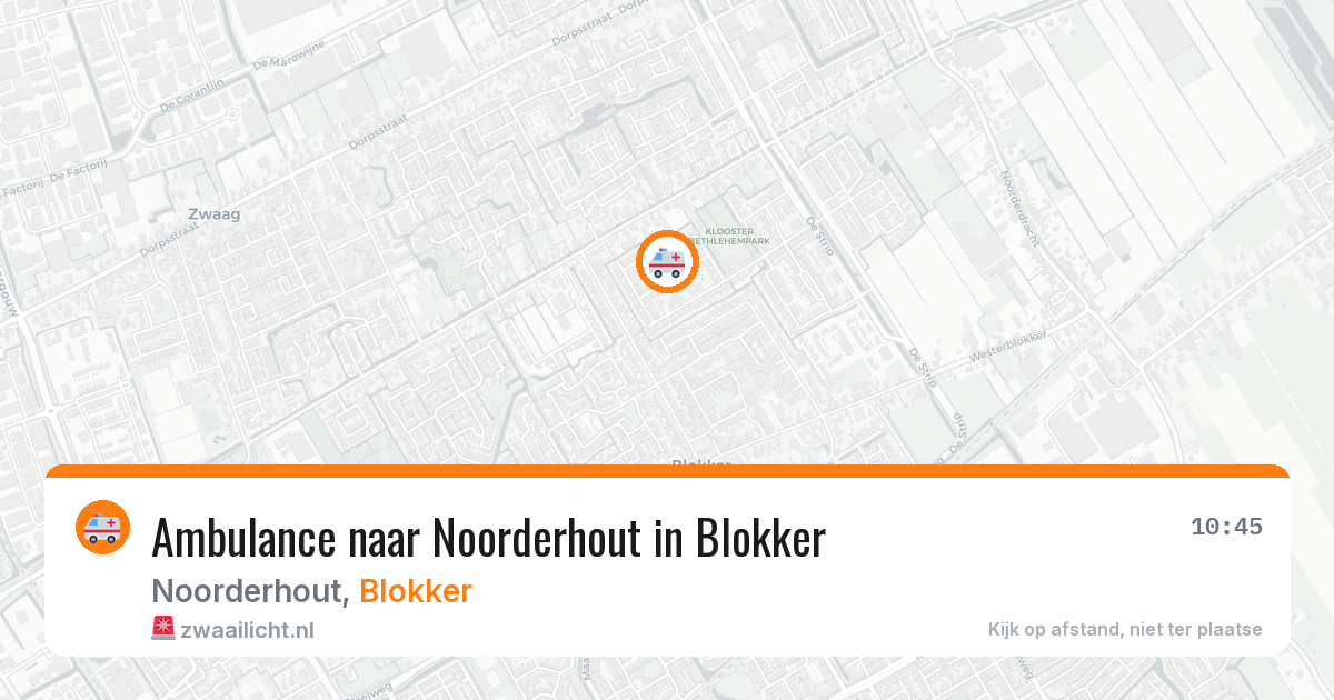 Ambulance naar Noorderhout in Blokker — 8 jul 2026