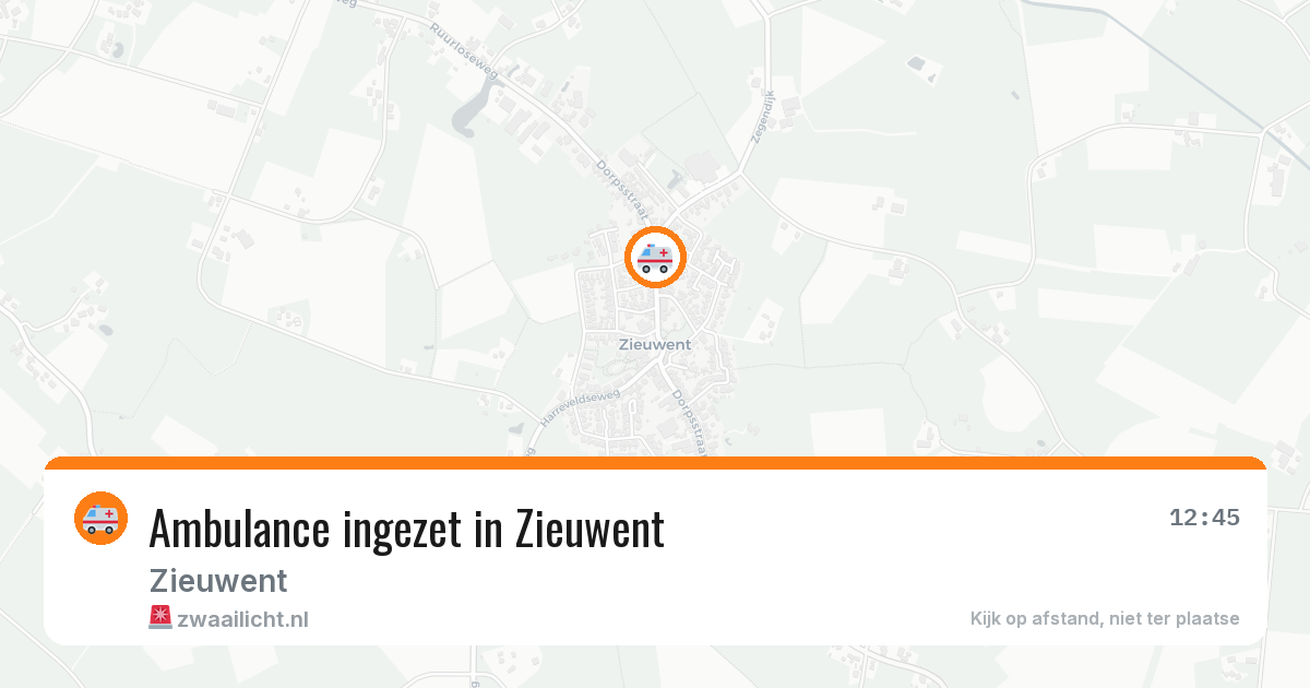 Ambulance ingezet in Zieuwent — 16 jul 2026