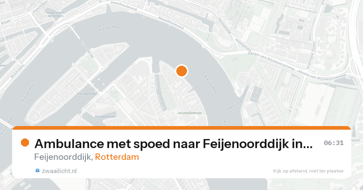 Ambulance met spoed naar Feijenoorddijk in Rotterdam — 8 feb 2026