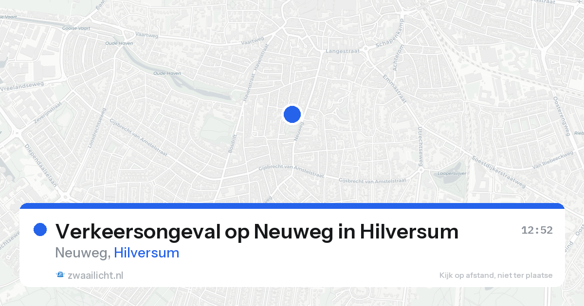 Verkeersongeval op Neuweg in Hilversum — 25 aug 2026