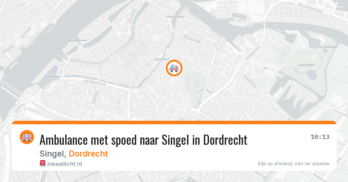 Ambulance met spoed naar Singel in Dordrecht — 13 apr 2026