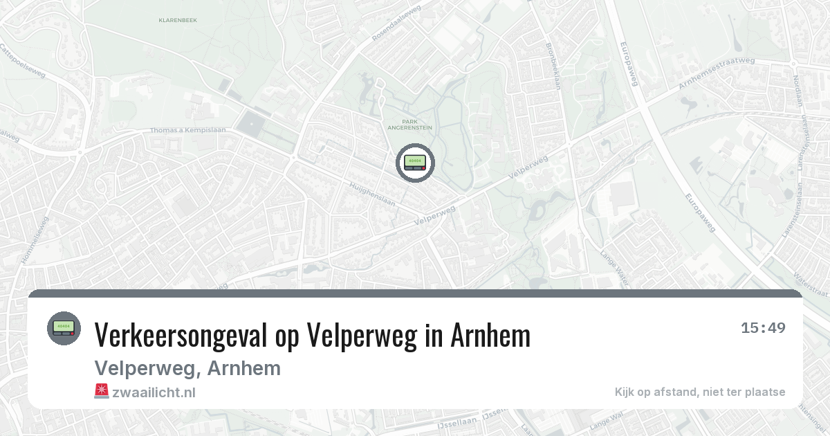 Verkeersongeval op Velperweg in Arnhem — 1 jul 2026