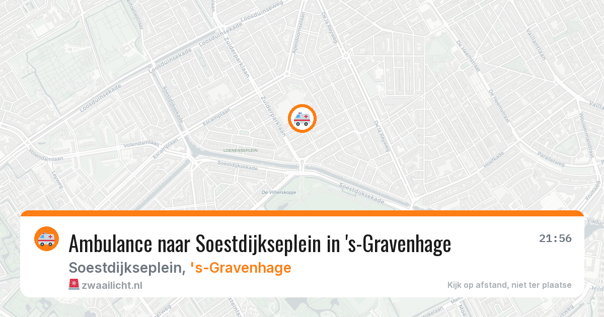 Ambulance naar Soestdijkseplein in 's-Gravenhage — 21 mei 2026