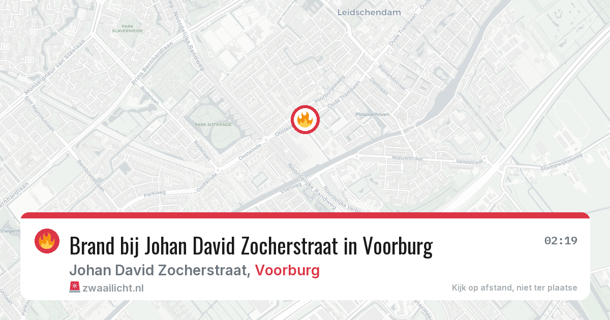 Brand bij Johan David Zocherstraat in Voorburg — 6 jun 2026