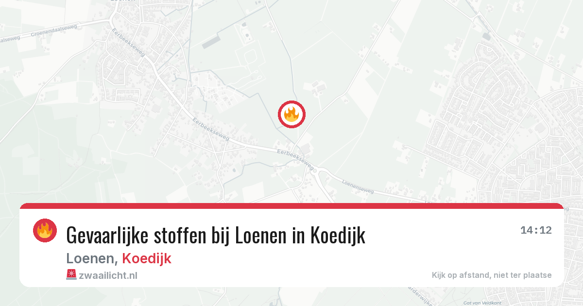 Gevaarlijke stoffen bij Loenen in Koedijk — 21 mei 2026