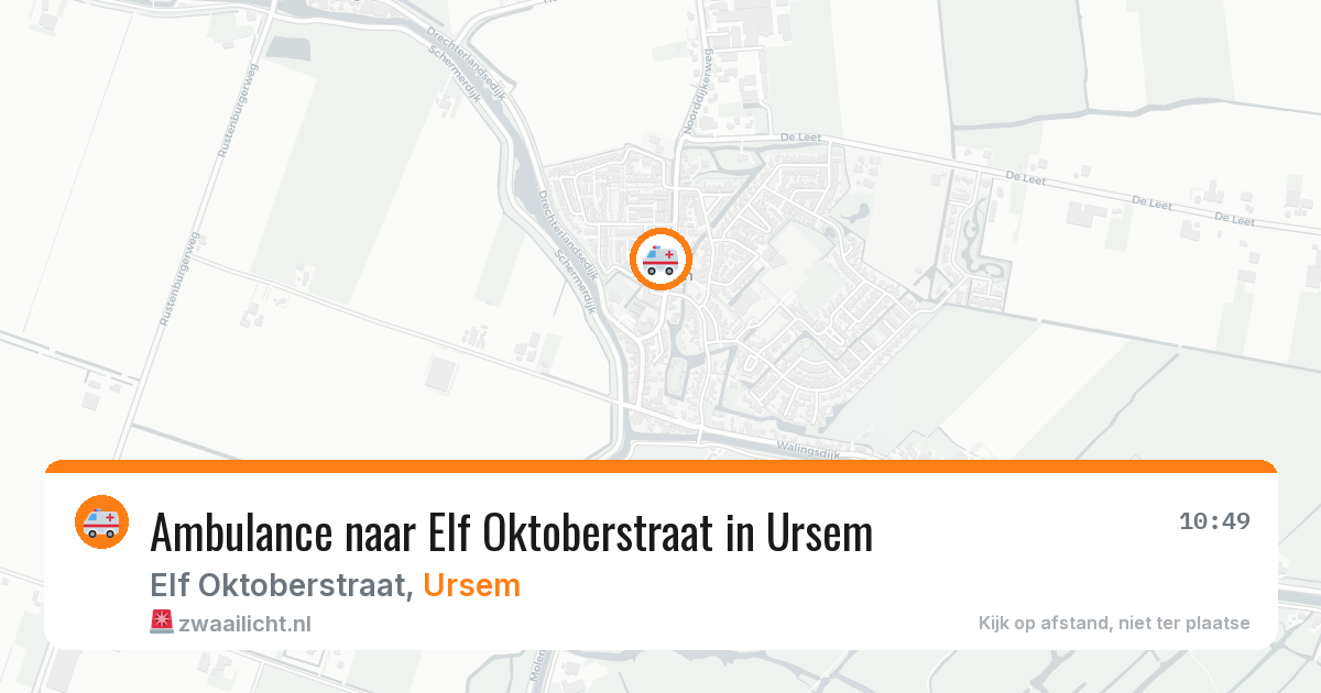 Ambulance naar Elf Oktoberstraat in Ursem — 8 jun 2026