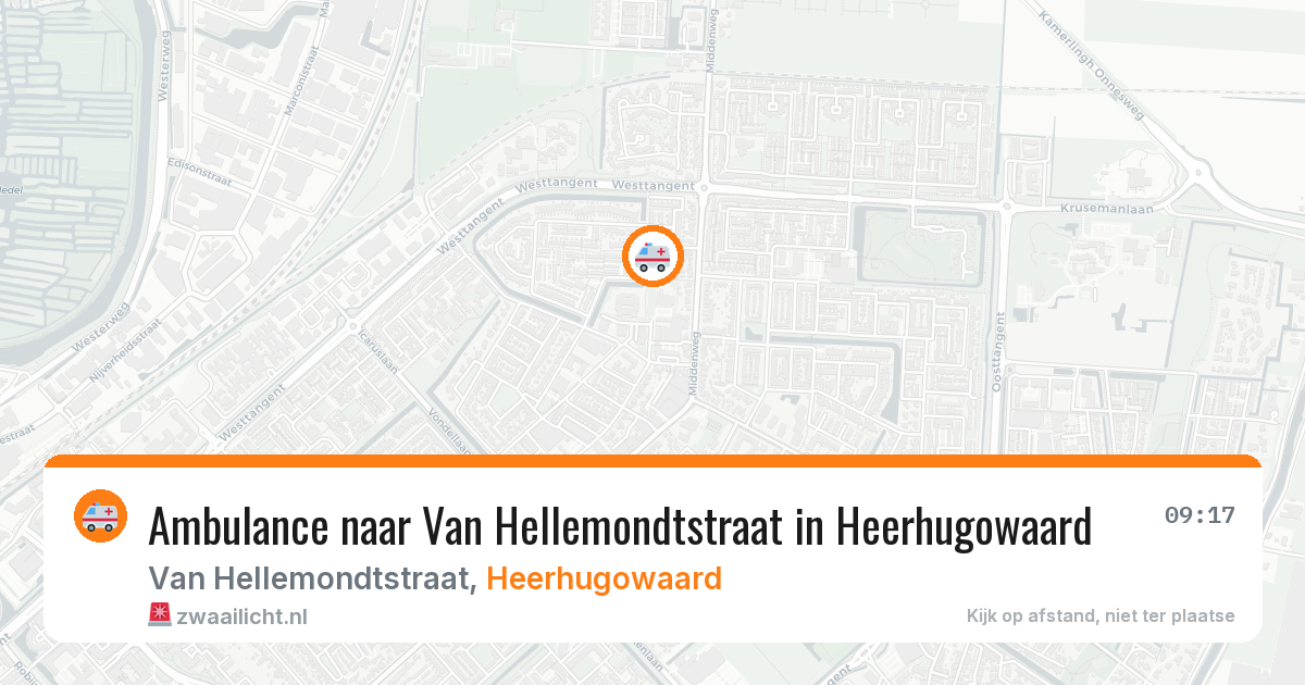 Ambulance naar Van Hellemondtstraat in Heerhugowaard — 21 apr 2026
