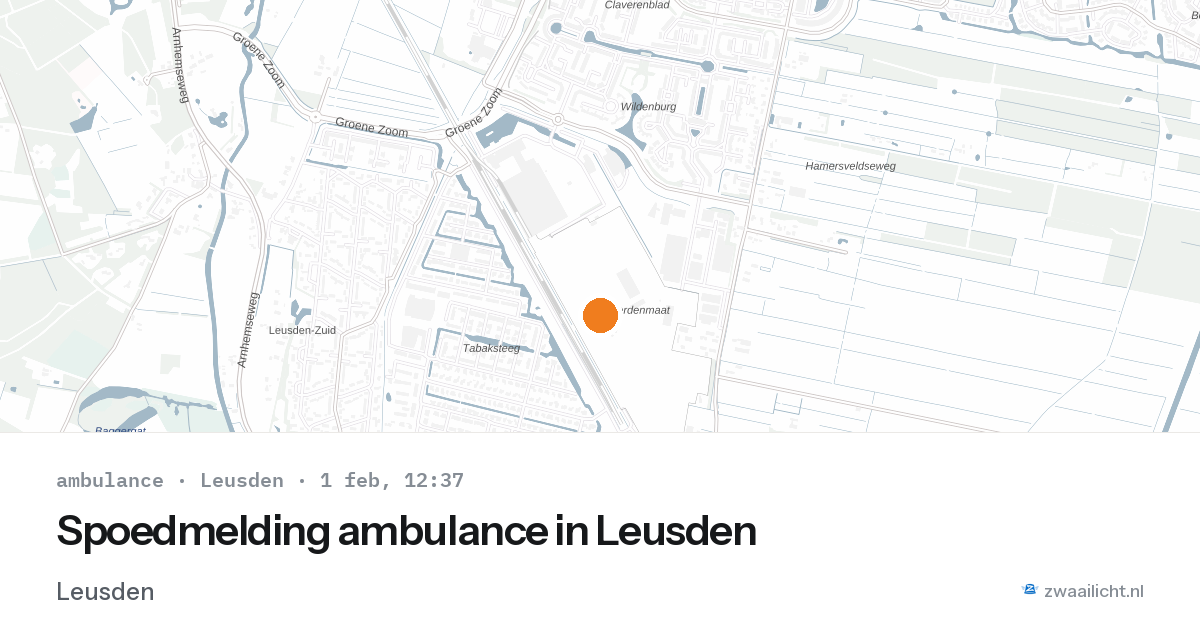 Spoedmelding ambulance in Leusden — 1 feb 2026