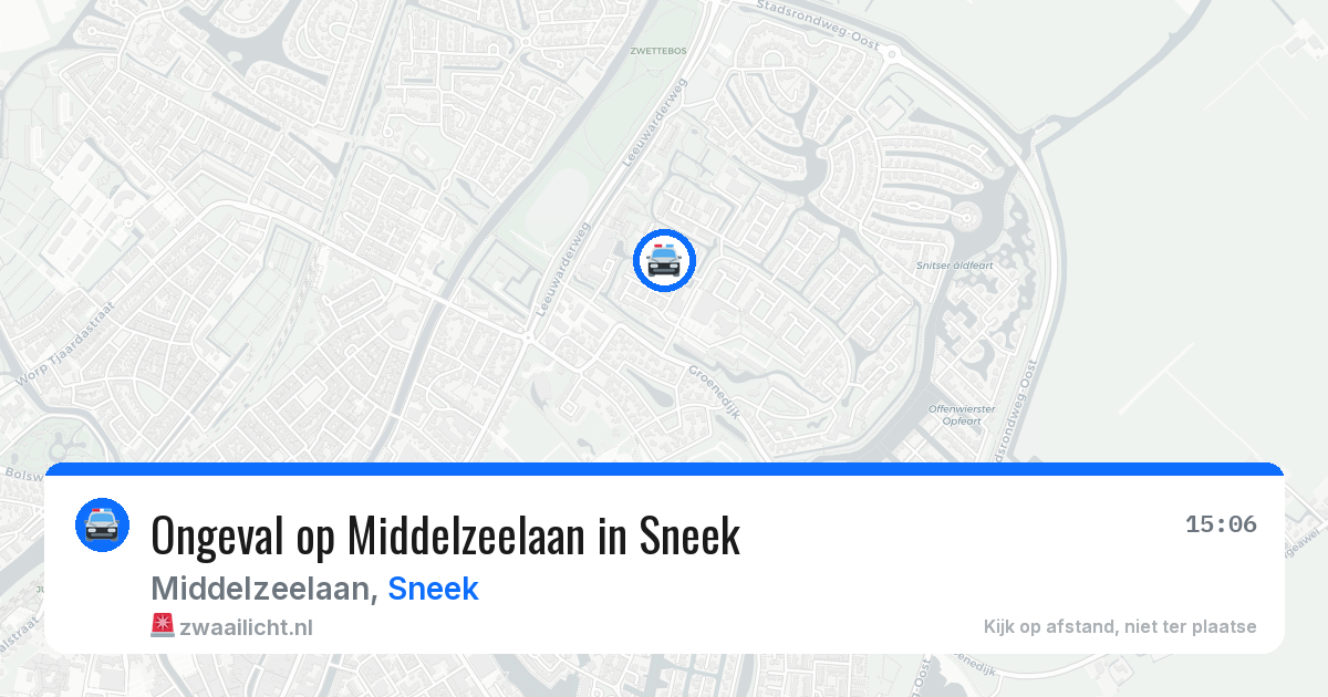 Ongeval op Middelzeelaan in Sneek — 18 jun 2026