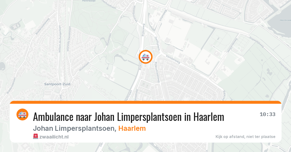 Ambulance naar Johan Limpersplantsoen in Haarlem — 22 mrt 2026