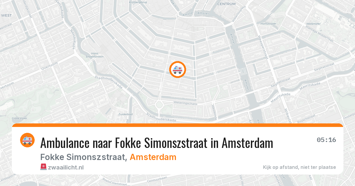 Ambulance naar Fokke Simonszstraat in Amsterdam — 17 jun 2026