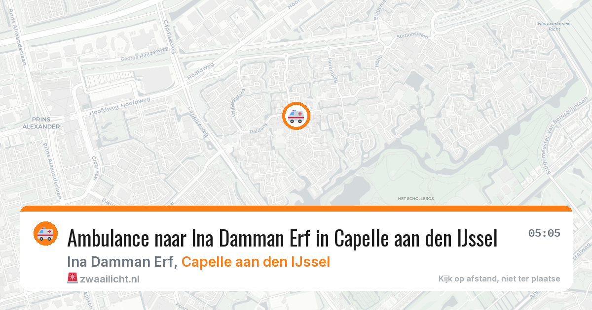 Ambulance naar Ina Damman Erf in Capelle aan den IJssel — 16 jul 2026