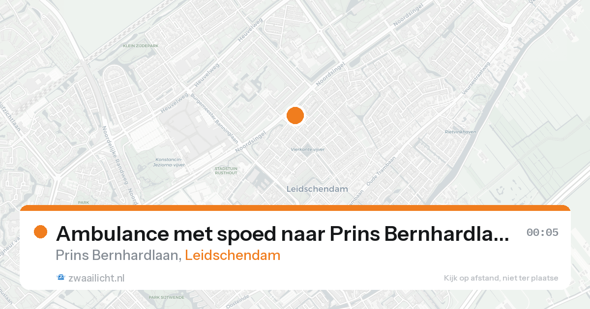 Ambulance met spoed naar Prins Bernhardlaan in Leidschendam — 24 aug 2026