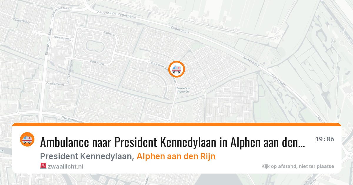 Ambulance naar President Kennedylaan in Alphen aan den Rijn — 2 jul 2026