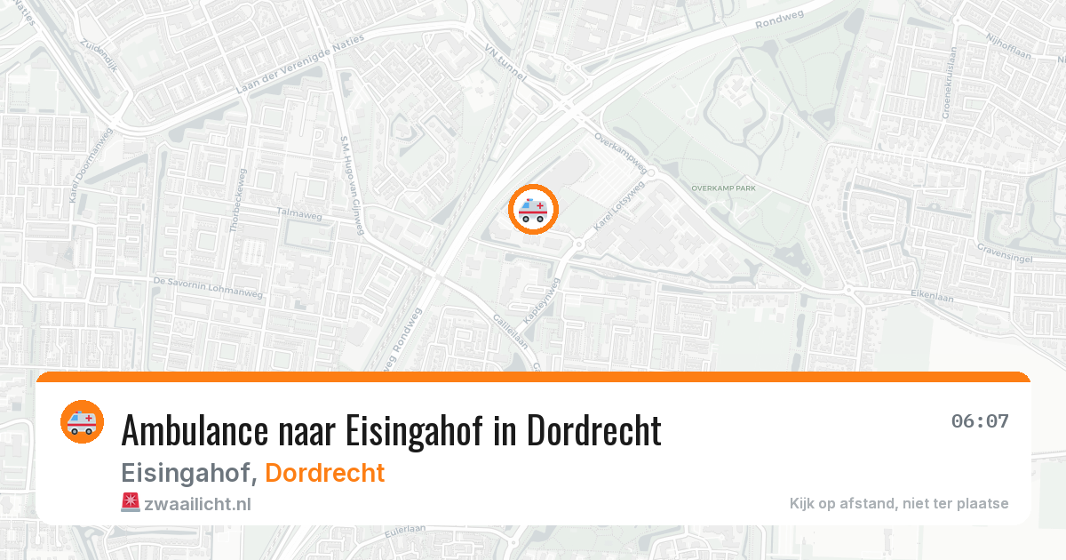 Ambulance naar Eisingahof in Dordrecht — 14 jul 2026