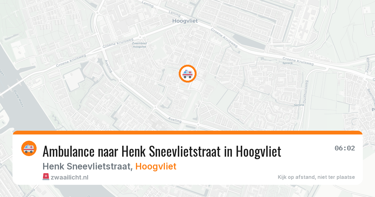 Ambulance naar Henk Sneevlietstraat in Hoogvliet — 28 mrt 2026