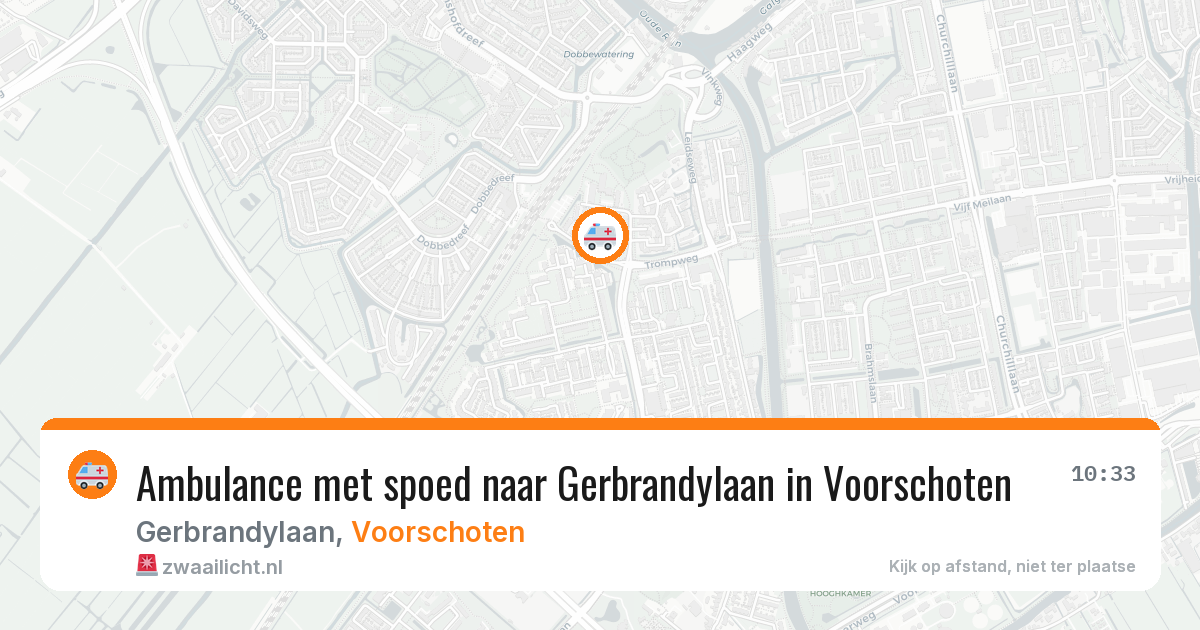Ambulance met spoed naar Gerbrandylaan in Voorschoten — 20 jun 2026