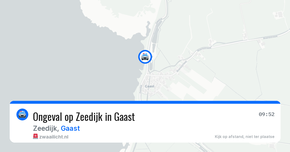 Ongeval op Zeedijk in Gaast — 6 apr 2026