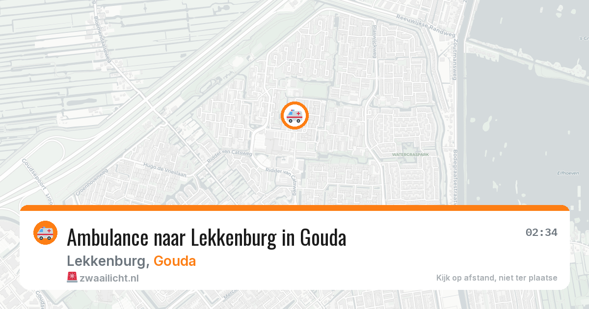 Ambulance naar Lekkenburg in Gouda — 14 aug 2026