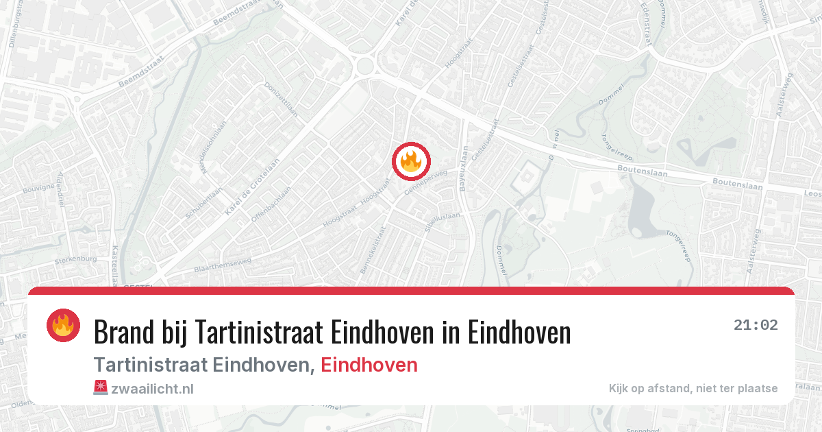 Brand bij Tartinistraat Eindhoven in Eindhoven — 2 jun 2026
