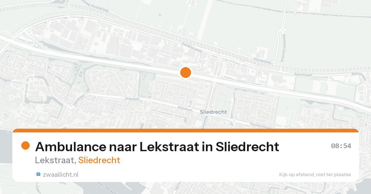 Ambulance naar Lekstraat in Sliedrecht — 17 aug 2026