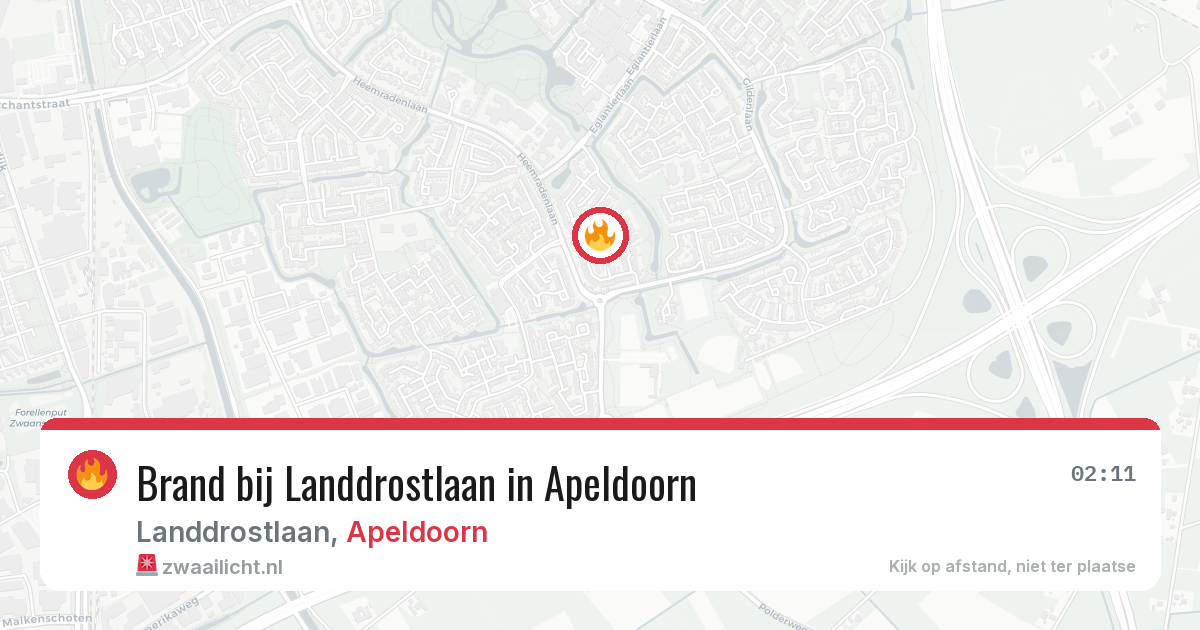 Brand bij Landdrostlaan in Apeldoorn — 30 jul 2026