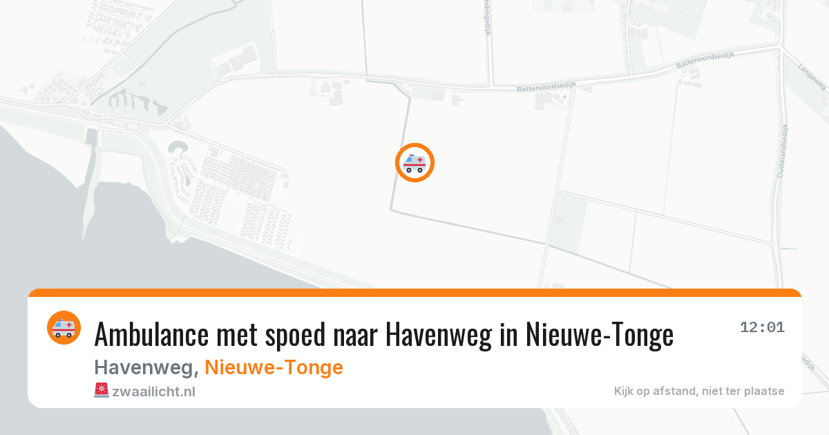 Ambulance met spoed naar Havenweg in Nieuwe-Tonge — 13 apr 2026
