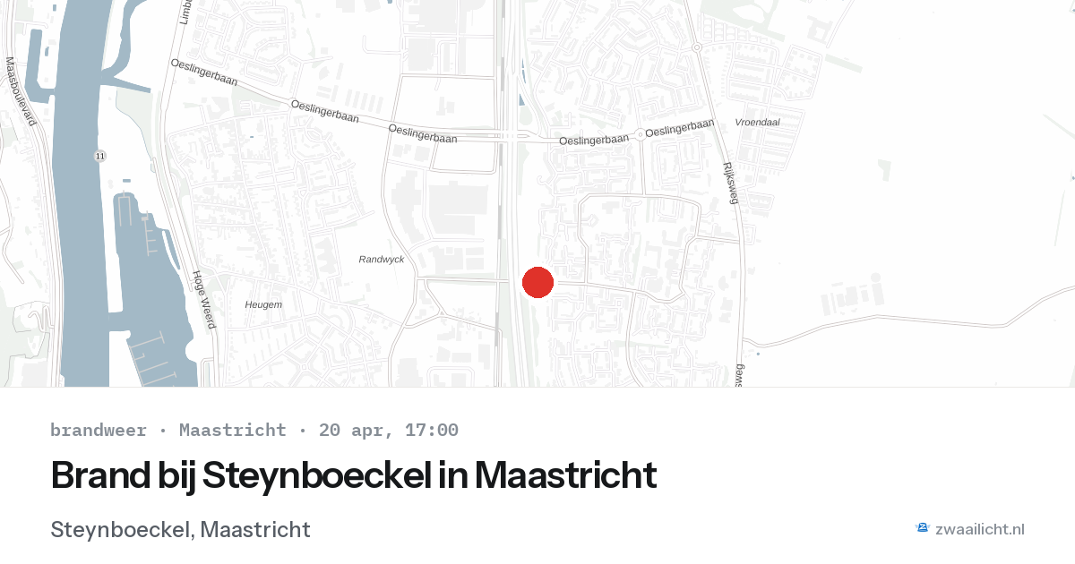 Brand bij Steynboeckel in Maastricht — 20 apr 2026