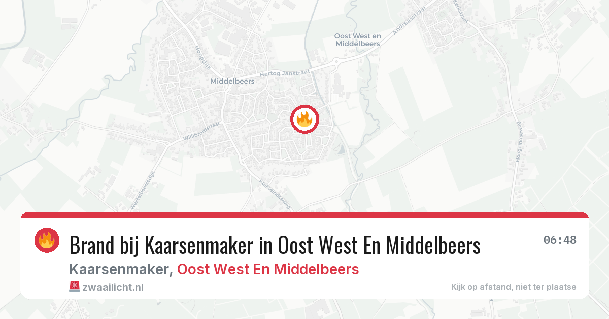 Brand bij Kaarsenmaker in Oost West En Middelbeers — 8 apr 2026