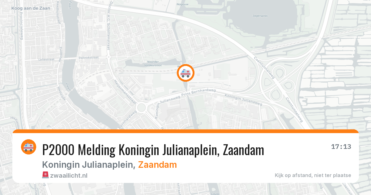 P2000 Melding Koningin Julianaplein, Zaandam — 16 jun 2026