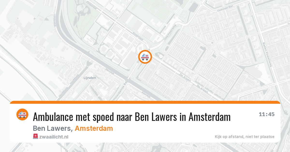 Ambulance met spoed naar Ben Lawers in Amsterdam — 9 apr 2026