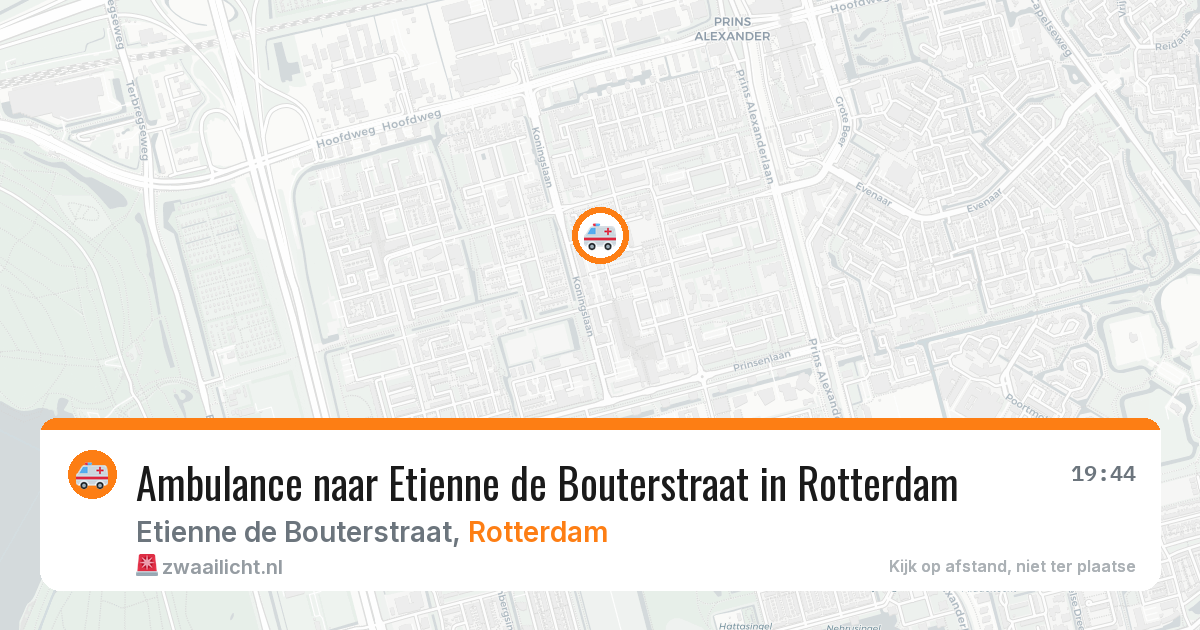 Ambulance naar Etienne de Bouterstraat in Rotterdam — 16 jul 2026