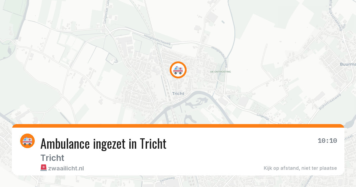 Ambulance ingezet in Tricht — 6 mei 2026