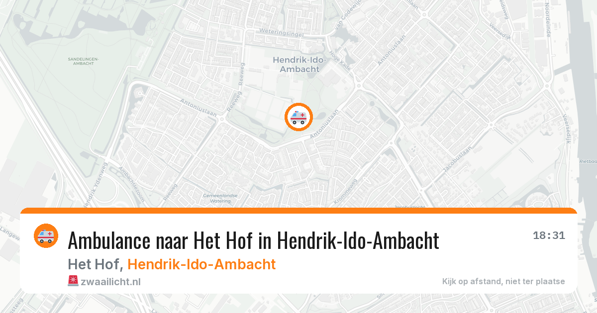 Ambulance naar Het Hof in Hendrik-Ido-Ambacht — 22 jul 2026