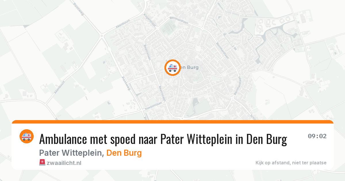 Ambulance met spoed naar Pater Witteplein in Den Burg — 24 mei 2026