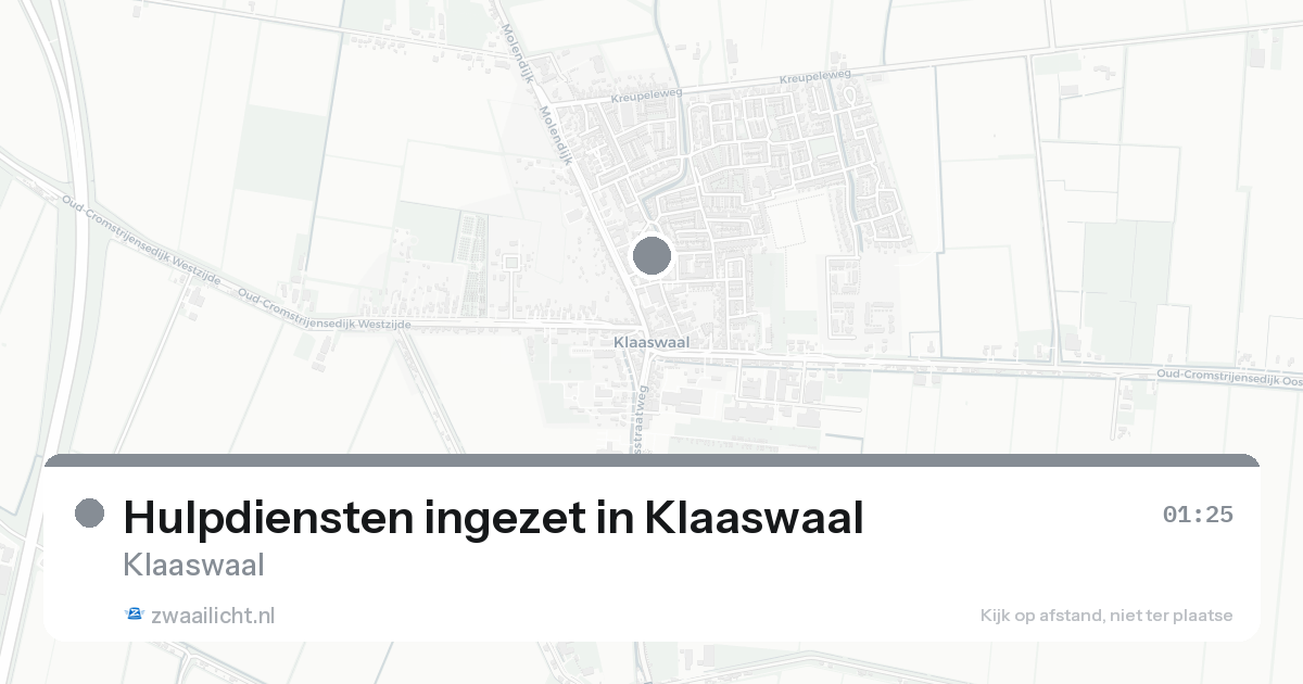 Hulpdiensten ingezet in Klaaswaal — 8 feb 2026 | 🚨 Zwaailicht.nl