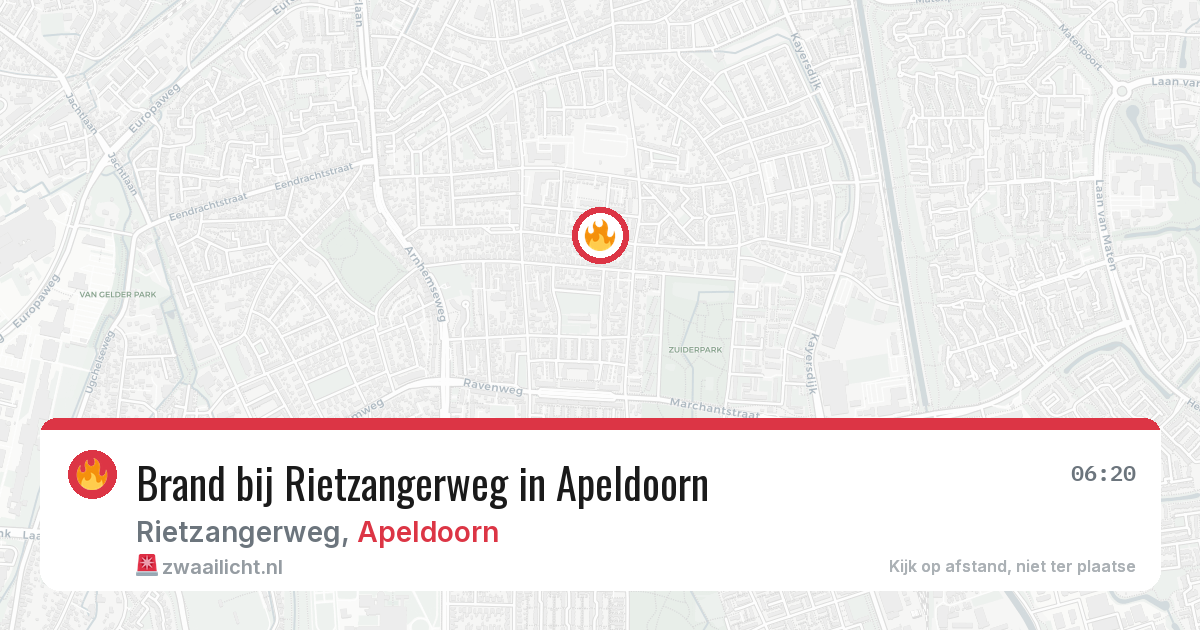 Brand bij Rietzangerweg in Apeldoorn — 28 jun 2026