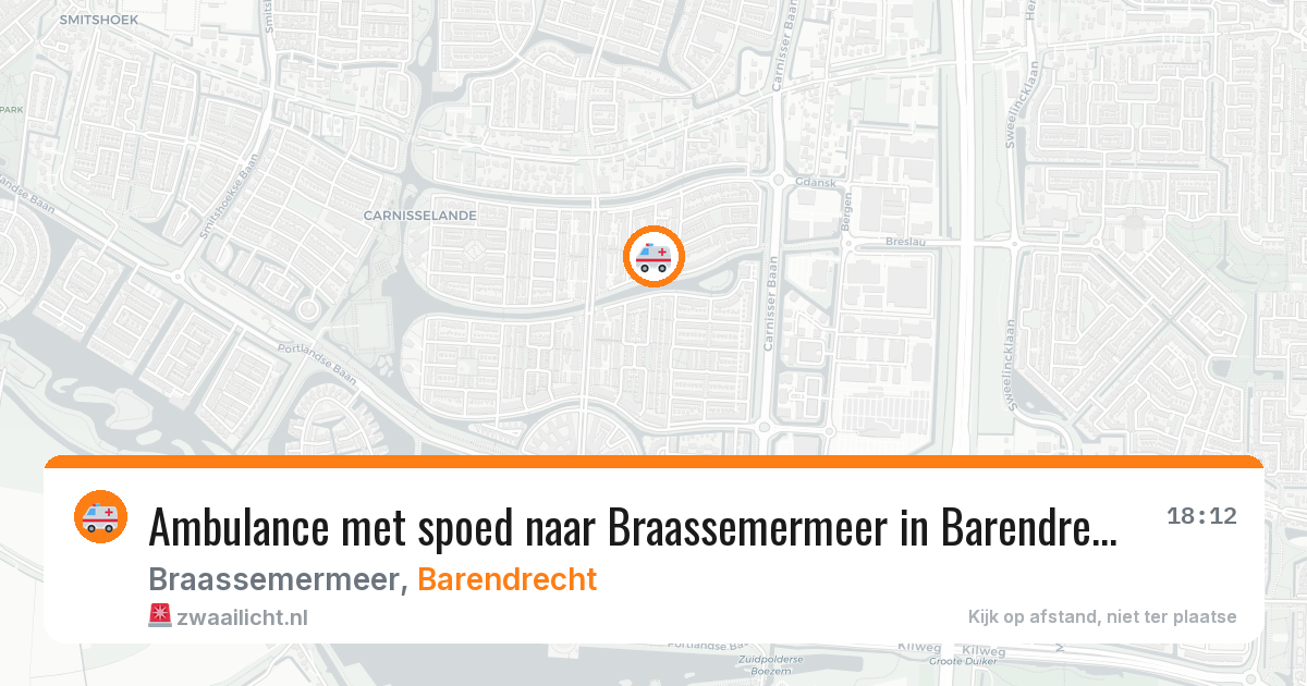 Ambulance met spoed naar Braassemermeer in Barendrecht — 27 jun 2026
