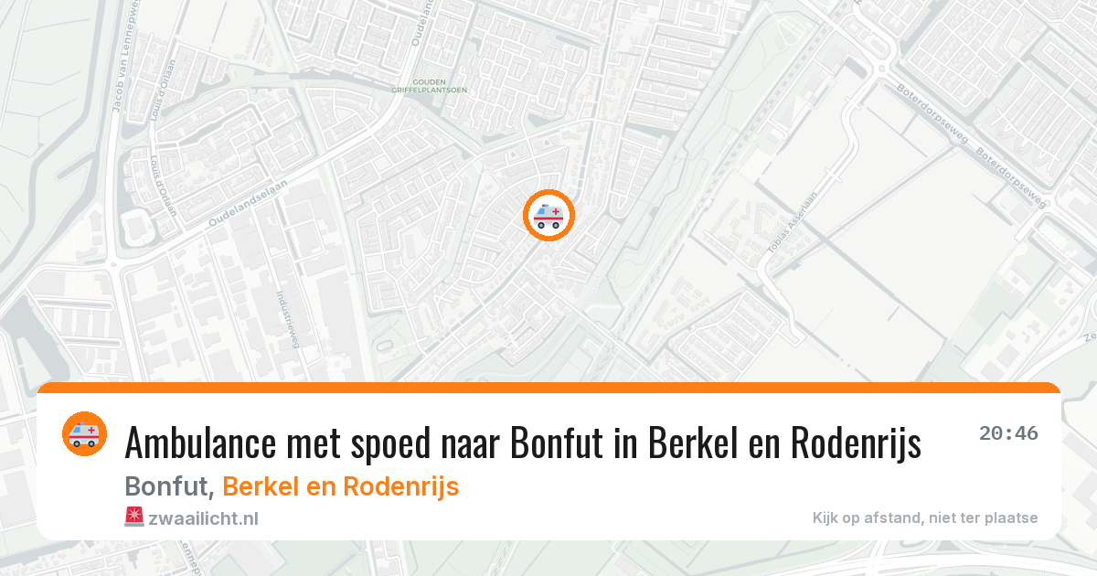Ambulance met spoed naar Bonfut in Berkel en Rodenrijs — 30 jul 2026