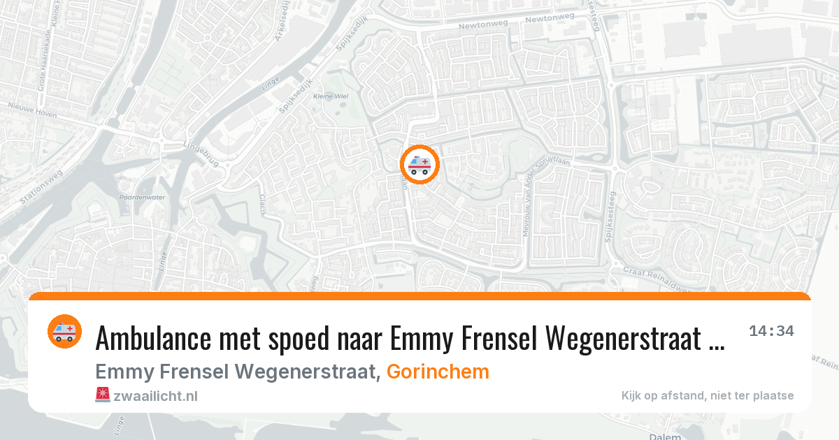 Ambulance met spoed naar Emmy Frensel Wegenerstraat in Gorinchem — 25 jun 2026