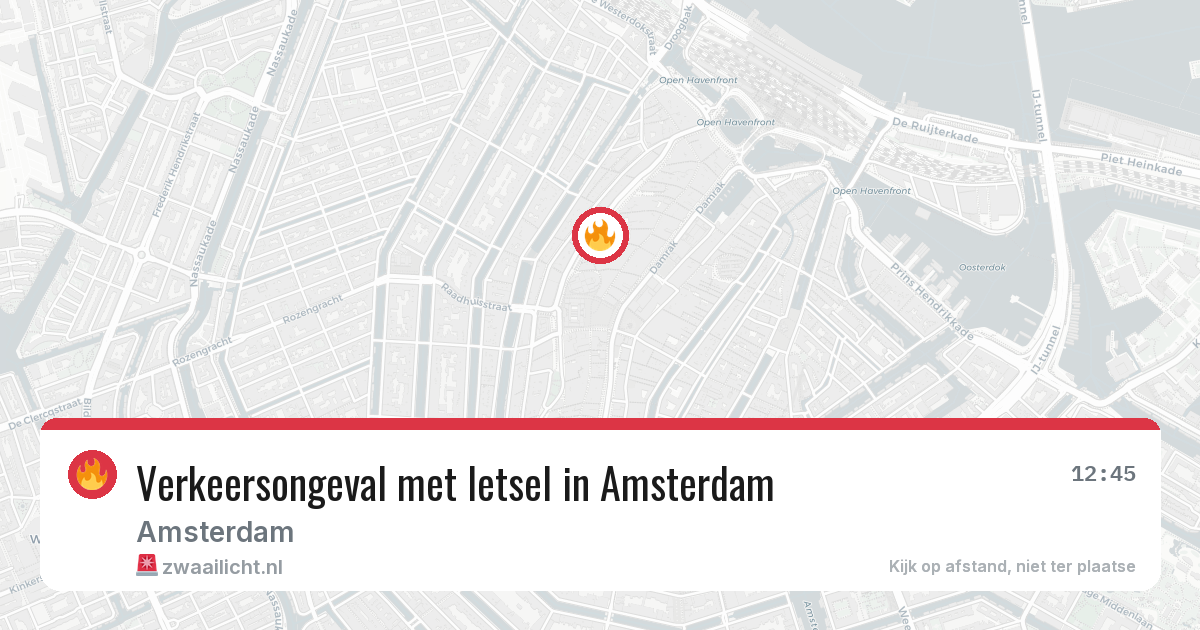 Verkeersongeval met letsel in Amsterdam — 13 jun 2026