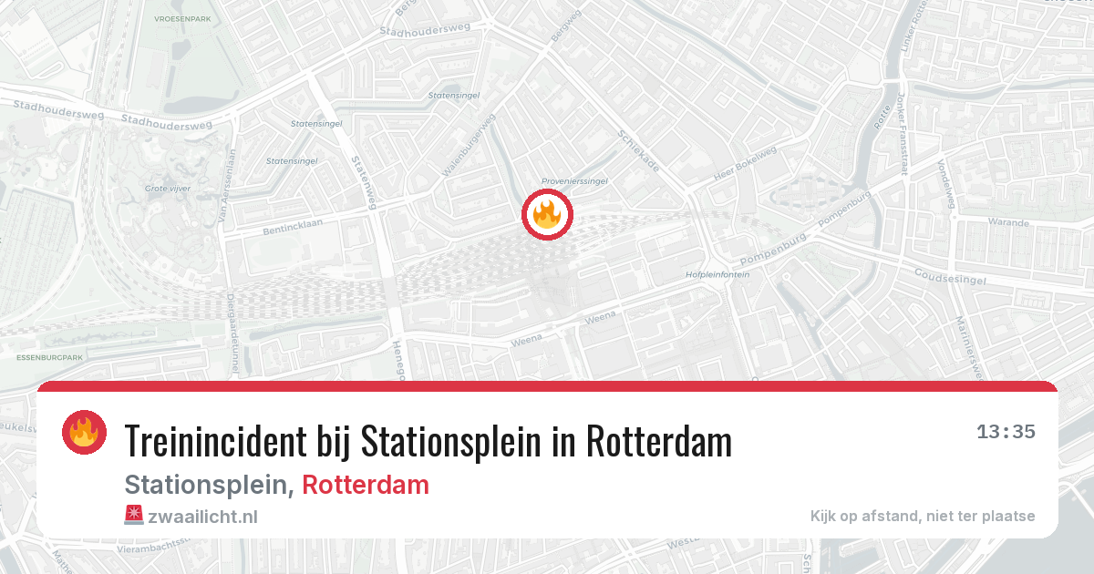 Treinincident bij Stationsplein in Rotterdam — 16 jun 2026
