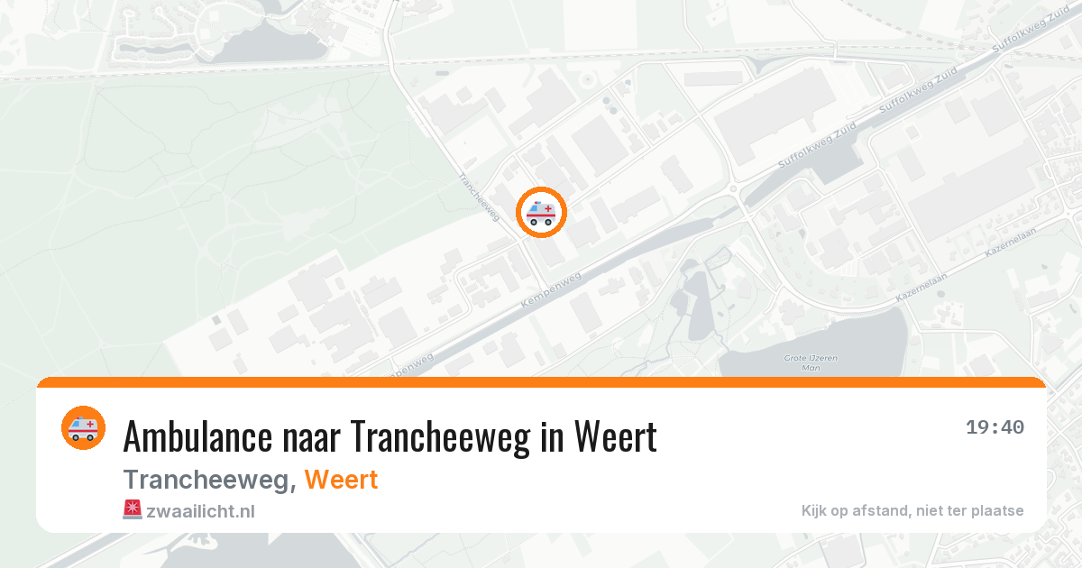 Ambulance naar Trancheeweg in Weert — 4 jul 2026