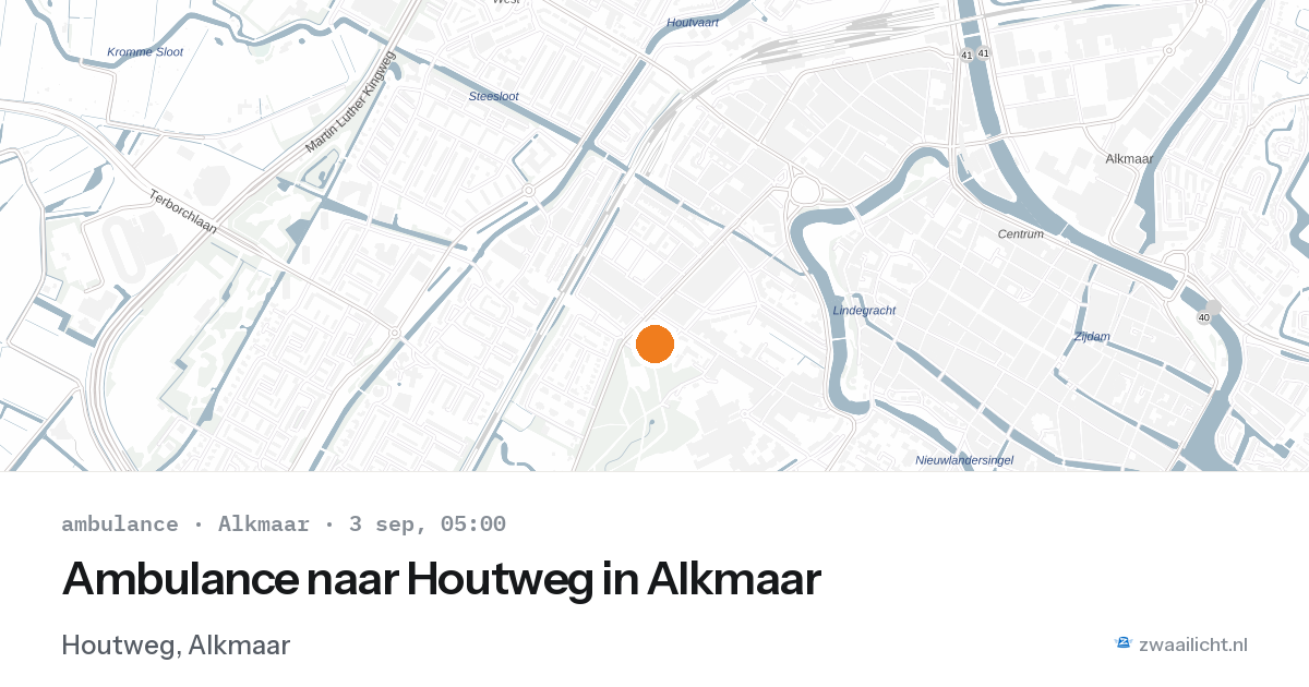Ambulance naar Houtweg in Alkmaar — 3 sep 2026