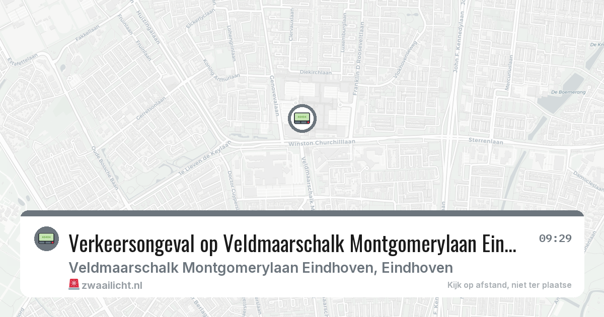 Verkeersongeval op Veldmaarschalk Montgomerylaan Eindhoven in Eindhoven — 7 mrt 2026
