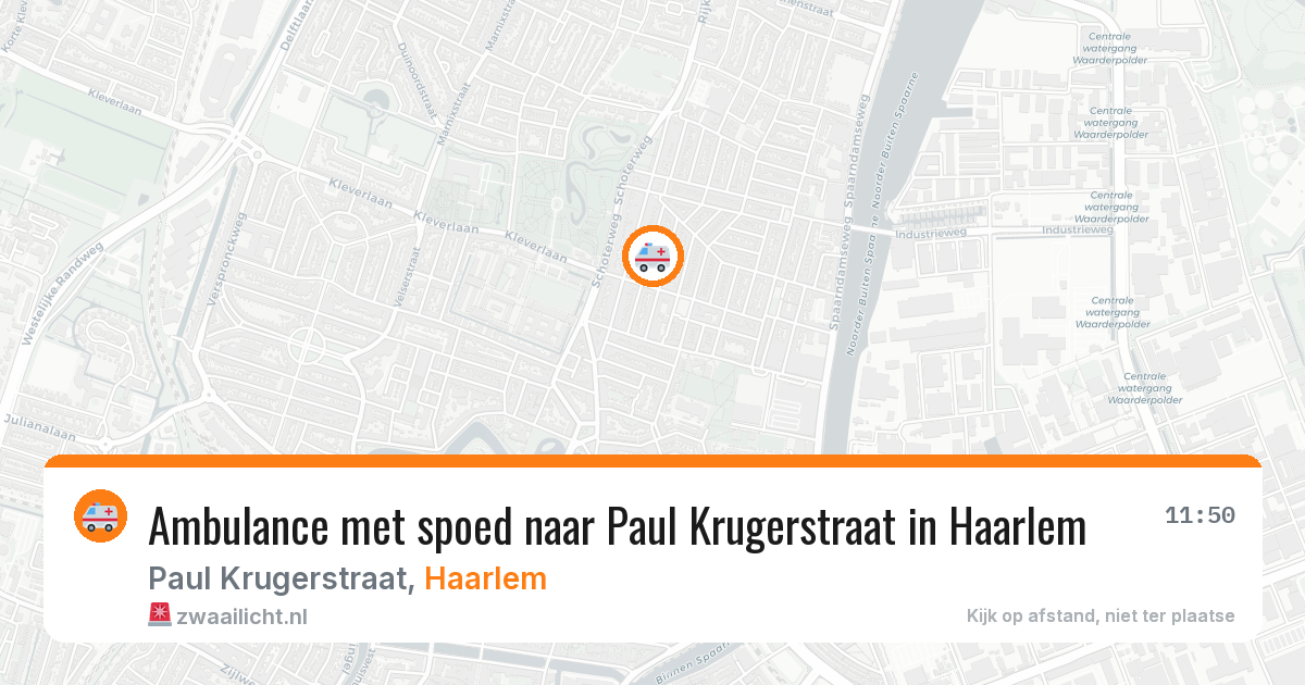 Ambulance met spoed naar Paul Krugerstraat in Haarlem — 6 jul 2026