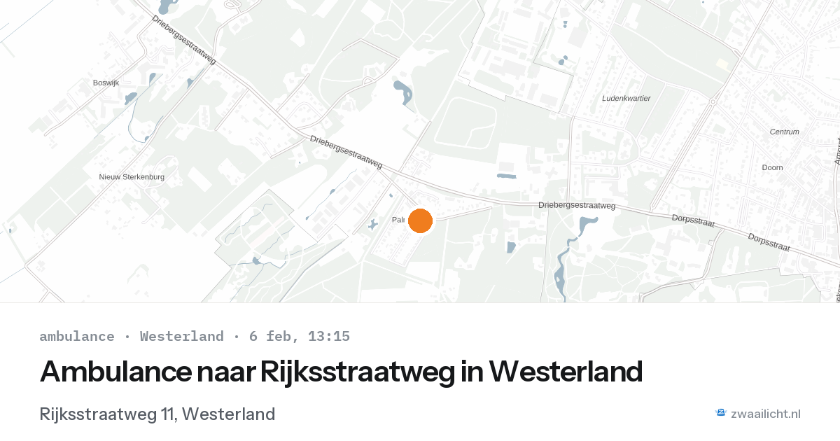 Ambulance naar Rijksstraatweg in Westerland — 6 feb 2026